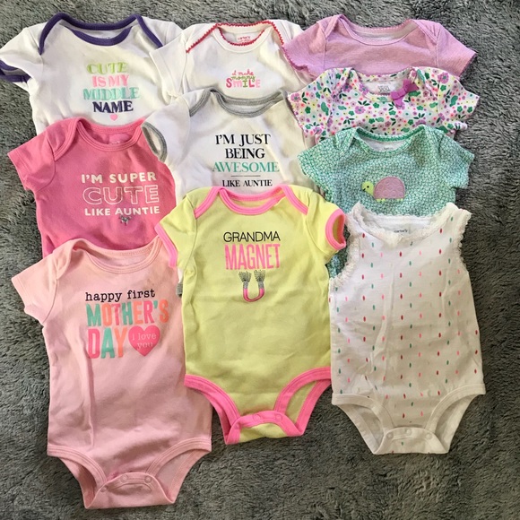 carter's 6 month onesies